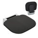 thumbnail image 1 of Asiento de ducha plegable Yhaofu, 43 cm, montado en la pared, negro, 180 kg, 1 of 7