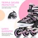 thumbnail image 5 of Patines en línea 2PM SPORTS Cytia Pink Girls con ruedas iluminadas, 5 of 6
