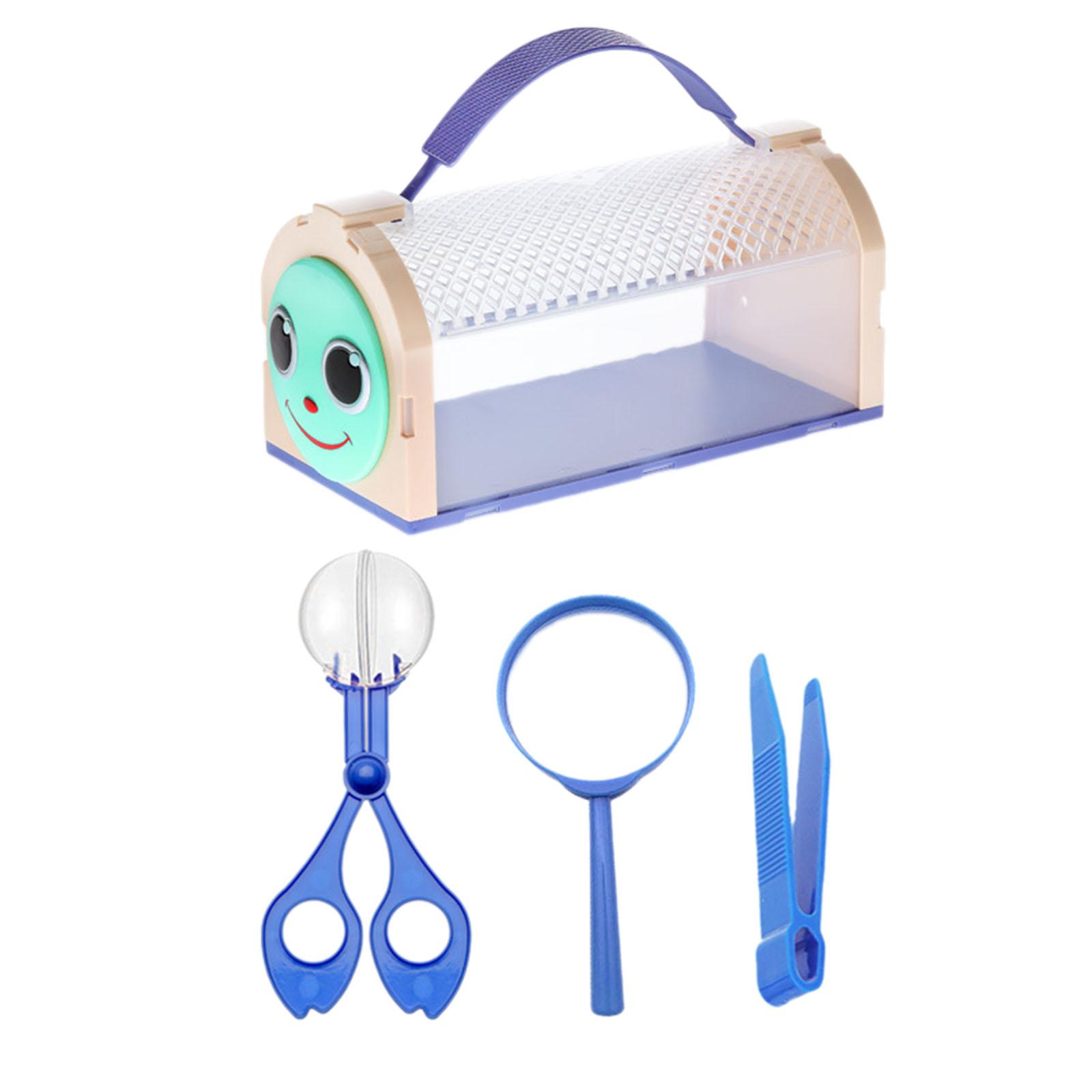 Magideal - Kits De Captura De Insectos, Equipo De Exploración, Experimentos Al Aire Libre Para Niños, Portátiles Para Niños Azul