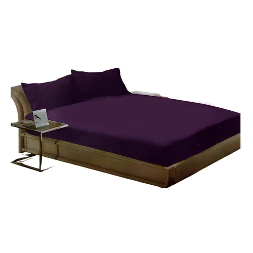 Genérico - Sabana Polar 2 Plazas Diseño Liso Color Morado