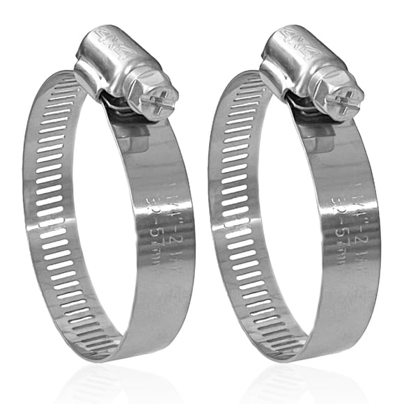 Abrazaderas para manguera CJ TECH 32‑57 mm de acero inoxidable – paquete de 2