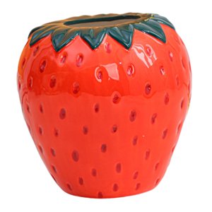 Magideal - Jarrón De Flores En Apariencia De Fresa, Arte Moderno, Portalápices Elegante, Arreglo De Flores Para Escritorio, Boda, Decoración De Chimenea, Adornos M