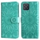 thumbnail image 5 of Funda tipo cartera FOXDOCK para OPPO Reno4Z 5G , diseño girasol en relieve, cuero PU, cierre magnético, soporte y tarjetero, 5 of 5