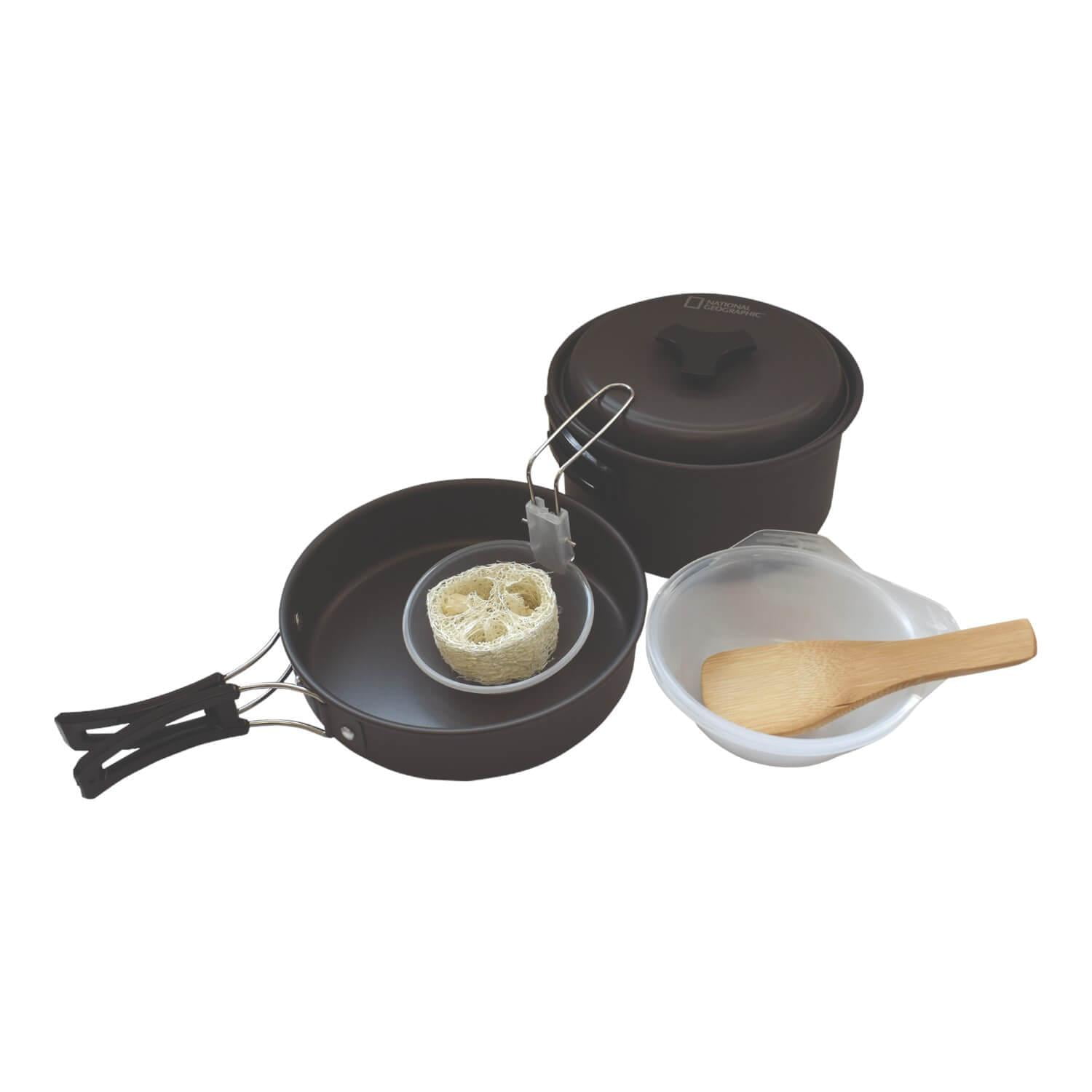 Set De Cocina Camping 2 Personas National Geographic Negro Tamano Unico