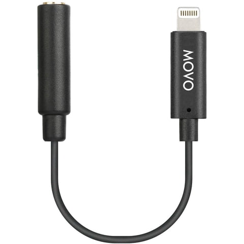 Cable Adaptador Movo Ima-1 Hembra Trrs De 3,5 Mm A Lightning Para Apple