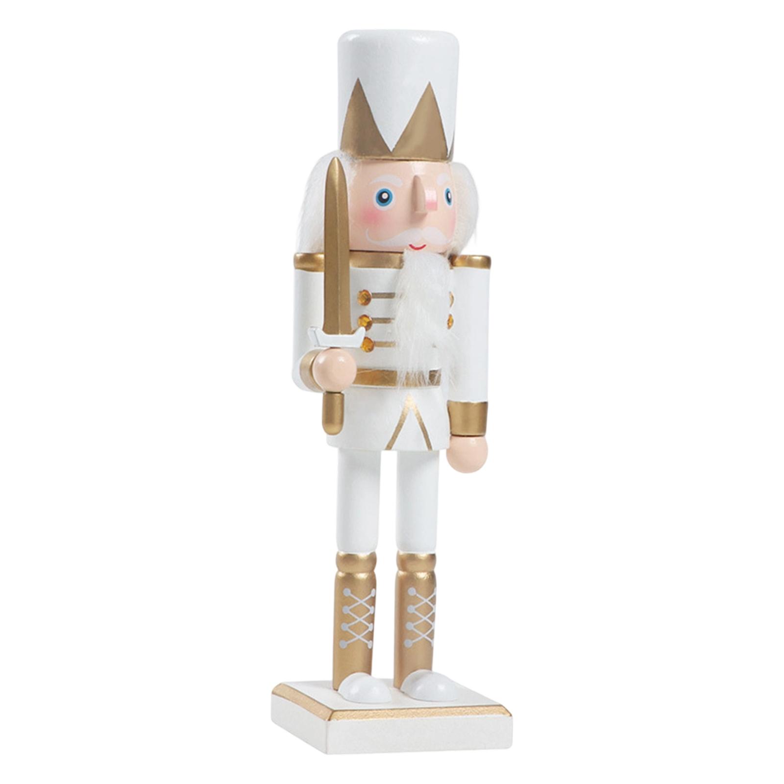 Magideal - Figura De Cascanueces Con Base Estable, Ideal Para Regalo. Estatua De Cascanueces, Decoración Navideña Para Repisa De Chimenea, Oficina O Cualquier Oc