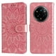 thumbnail image 1 of Funda tipo cartera FOXDOCK para Realme 14 Pro , diseño girasol en relieve, cuero PU, cierre magnético, soporte y tarjetero, 1 of 5