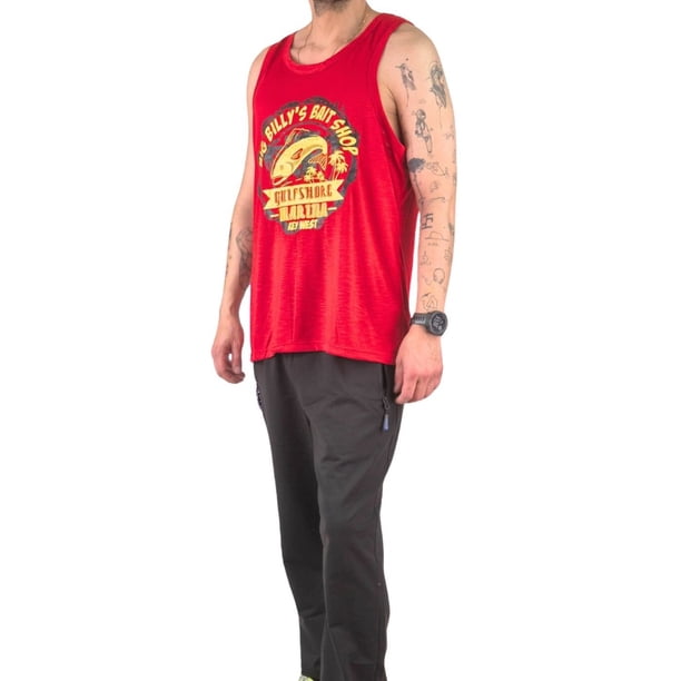 Polera Sin Manga Musculosa Hombre Diseño Colores 240