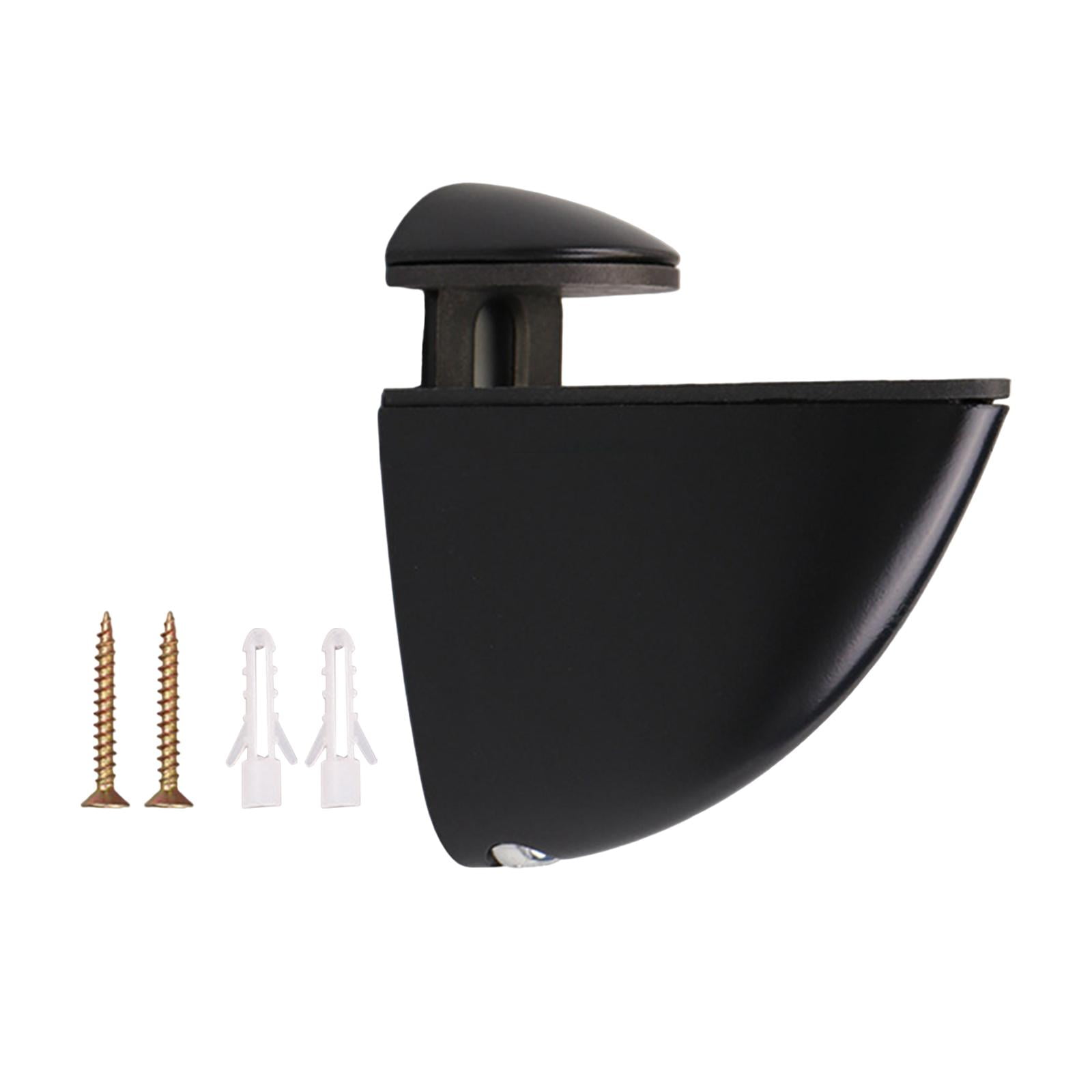 Magideal - Soporte De Estante De Vidrio De Madera, Soporte De Aleación De Zinc, Abrazadera De Vidrio, Soporte De Estante De Vidrio Para Sala De Estar, Baño, Ofic S