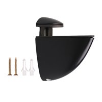 Magideal - Soporte De Estante De Vidrio De Madera, Soporte De Aleación De Zinc, Abrazadera De Vidrio, Soporte De Estante De Vidrio Para Sala De Estar, Baño, Ofic S