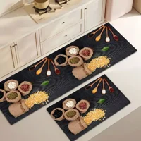 Casadeliacl - Alfombra De Cocina 2 Piezas Tf 1.2 M 40 Cm Semillas Gris Oscuro