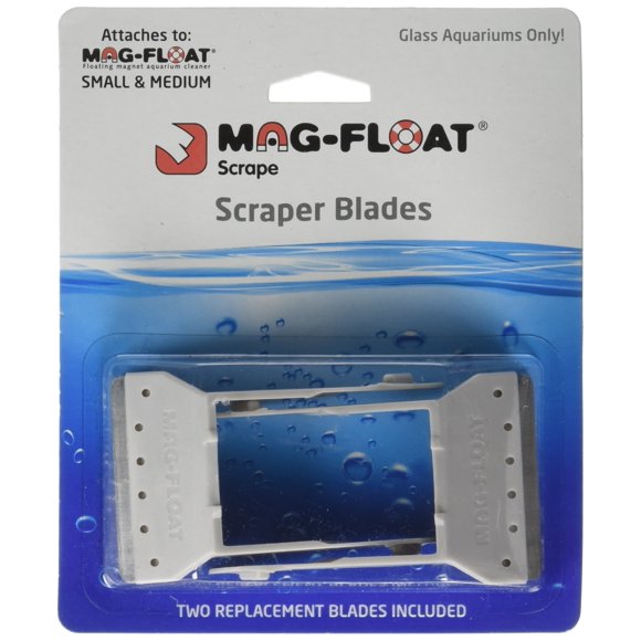 Cuchillas raspadoras Mag-Float Scrape pequeñas y medianas, paquete de 2 unidades, Aqueon