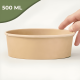 thumbnail image 3 of Bowl envase recipiente kraft con tapa pet 500ml 10u, 3 of 3