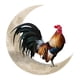 thumbnail image 2 of Creativo Gallo Metal pared arte escultura adorno colgante cartel colgante ilustraciones para cocina Patio exterior decoración para hogar 30 centimetros, 2 of 5