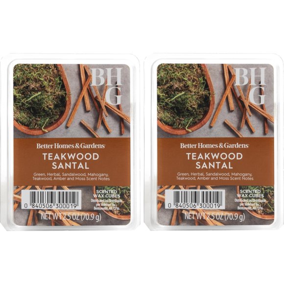 Cápsulas de cera Maclock Teakwood Santal 71 g (paquete de 2)