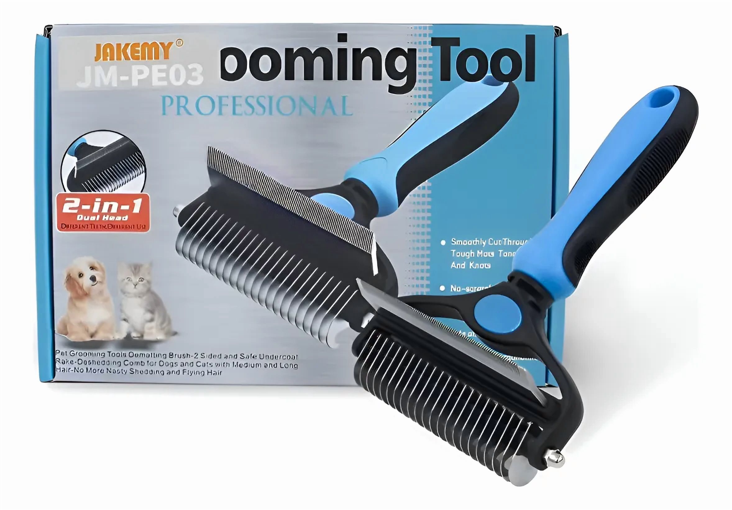 Max - Cepillo 2 En 1 Perro Gato Peines