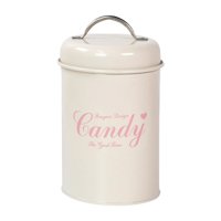 Magideal - Jarra De Almacenamiento De Comida De Café Con Tapa Organizador De Alimentos De Harina Café Container De Azúcar Contenedor De Perros Para Sala De Estar Caramelo Blanco