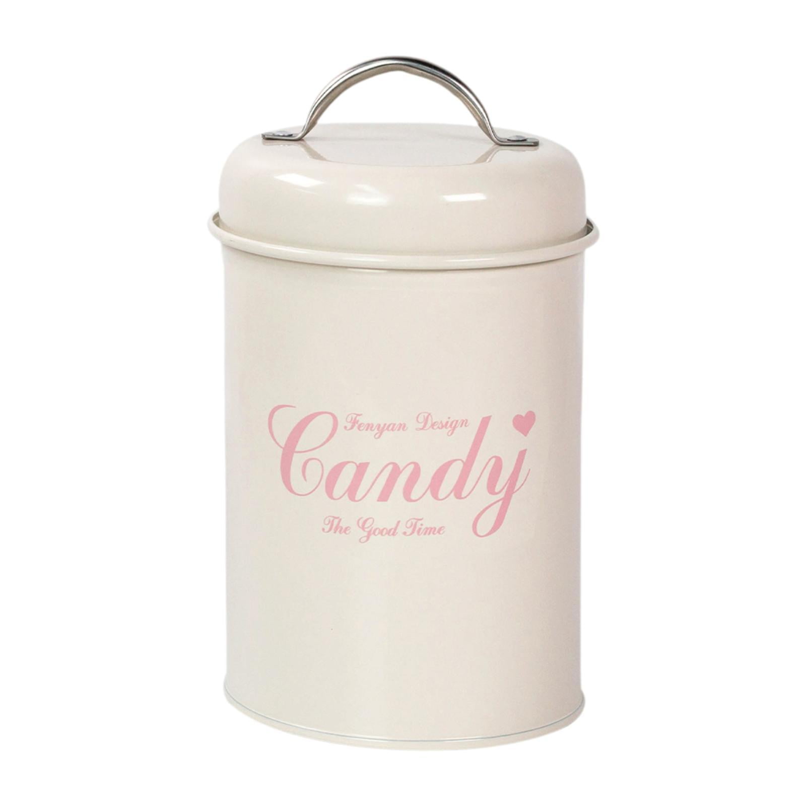 Magideal - Jarra De Almacenamiento De Comida De Café Con Tapa Organizador De Alimentos De Harina Café Container De Azúcar Contenedor De Perros Para Sala De Estar Caramelo Blanco