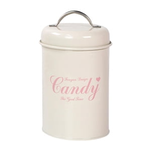 Magideal - Jarra De Almacenamiento De Comida De Café Con Tapa Organizador De Alimentos De Harina Café Container De Azúcar Contenedor De Perros Para Sala De Estar Caramelo Blanco