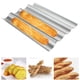 thumbnail image 2 of Molde antiadherente perforado para baguettes, ideal para hornear pan francés, 4 panes ondulados, para horno, tostador y más., 2 of 5
