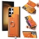 thumbnail image 1 of Funda Magnética para Samsung Galaxy S23 Ultra con Billetera y Anillo, Protector Resistente Orange, 1 of 6