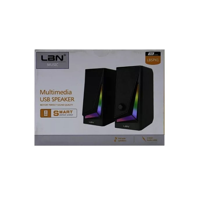 Lbn - Parlante Para Pc 2.0 Con Regulador De Volumen