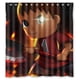 thumbnail image 1 of Cortina de ducha de niño malvado con ganchos, tamaño 66 x 72 pulgadas, 1 of 3