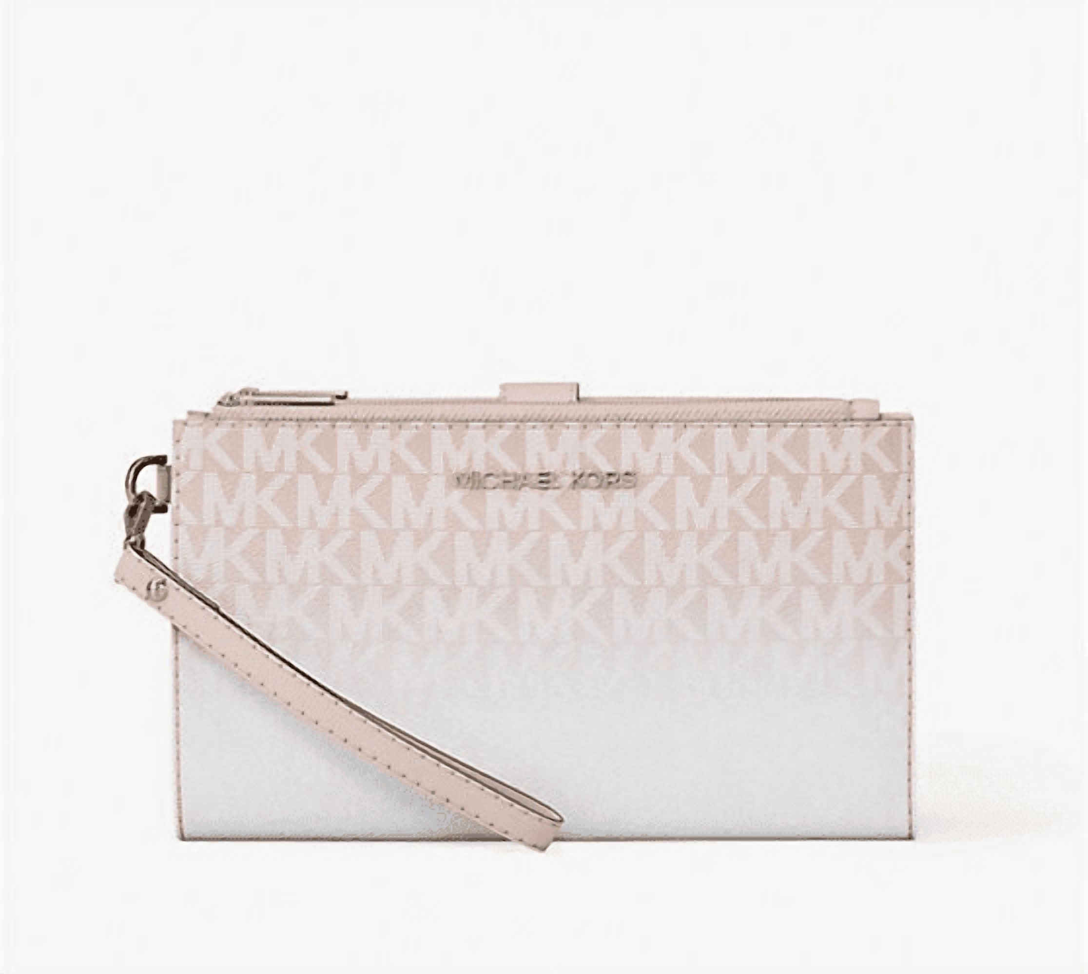 Cartera Michael Kors Jet Set Travel Doble Cierre Powder Blush Ombré