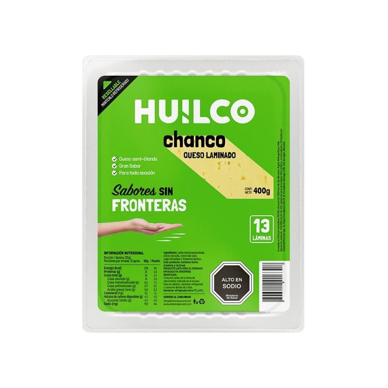 Queso Chanco Laminado 400 g Huilco