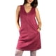thumbnail image 1 of Jess por Meiko Vestido de Mujer Cuello en V Sin Mangas Cremallera Trasera Imitación Ante Mini Vestido Rojo Vino Talla S, 1 of 6