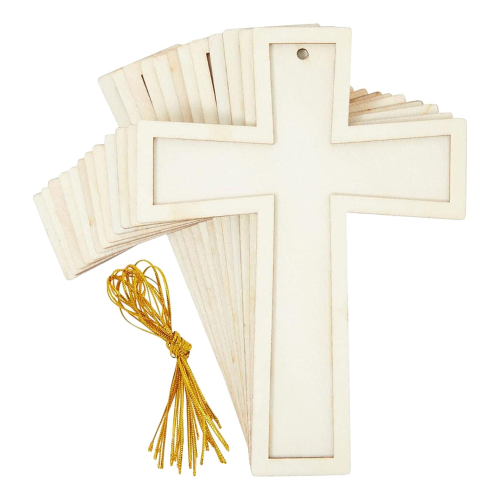 Bothyi - 10x Cruces De Madera Para Pintar Para Accesorios De Artesanía Favores De Fiesta Elaboración
