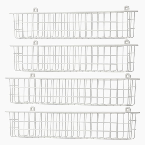 Estante para especias Savipace 4 unidades blanco de montaje en pared