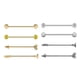 thumbnail image 2 of Pendientes De Barra De Acero Inoxidable Industriales De 4 Piezas Oro + Plata, 2 of 6