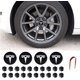 thumbnail image 2 of Tapón de cubo XINFOOB para Tesla Model 3, Y, S y X, plateado mate, juego de 4 piezas, 2 of 6