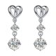 thumbnail image 1 of Aretes Colgantes de Moissanita de 1-2 Cttw para Mujer Color D Claridad VVS1 Aretes de Diamante de Plata Esterlina 925 Moissanite Dangle Earrings con Certificado, 1 of 8