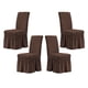 thumbnail image 5 of 4x Faldas Largas Con Volantes Funda Elástica Para Silla De Comedor Para Café De Banquete De Boda, 5 of 6