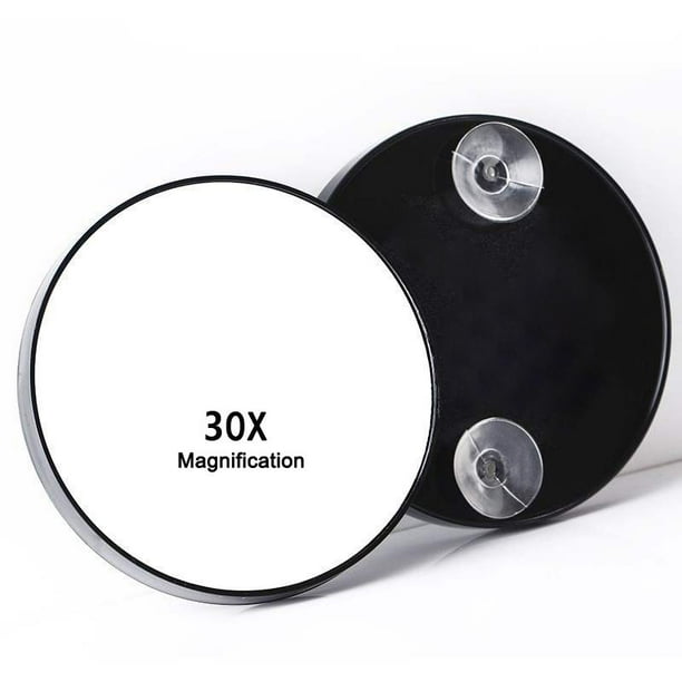 30x Magnifying Makeup Mirror With Suction Cups Round Make Up Mirror Applying For Makeup Beauty Treatments Remove Acne Pores Tool