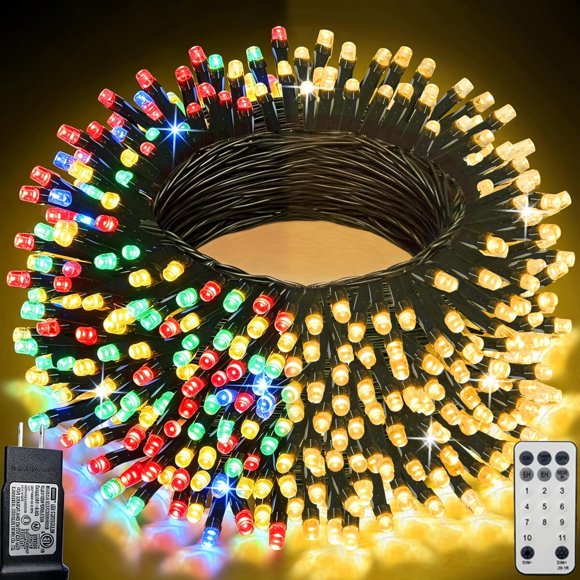 Guirnalda LED Pooqla 200 LED 66 ft 20 m multicolor con mando