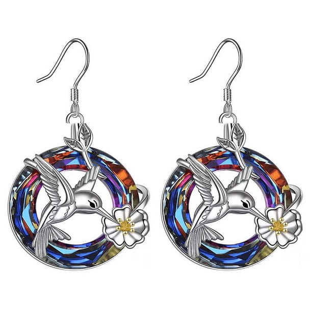 Creative Trendy Cute Cartoon Bird Round Earrings, Decorative Accessories, Holiday Party Gift For Girls