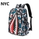 thumbnail image 1 of Cool shark mouth prints bagpack boy camouflage college bags unisex schoolbags waterproof backpacks student large capacity bags, 1 of 3