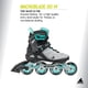 thumbnail image 2 of Patinaje en línea Rollerblade Macroblade 80 para mujer, gris/verde azulado, 2 of 6