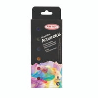 Estuche Acuarela Pasteles 6 Colores Metálicos  Artel