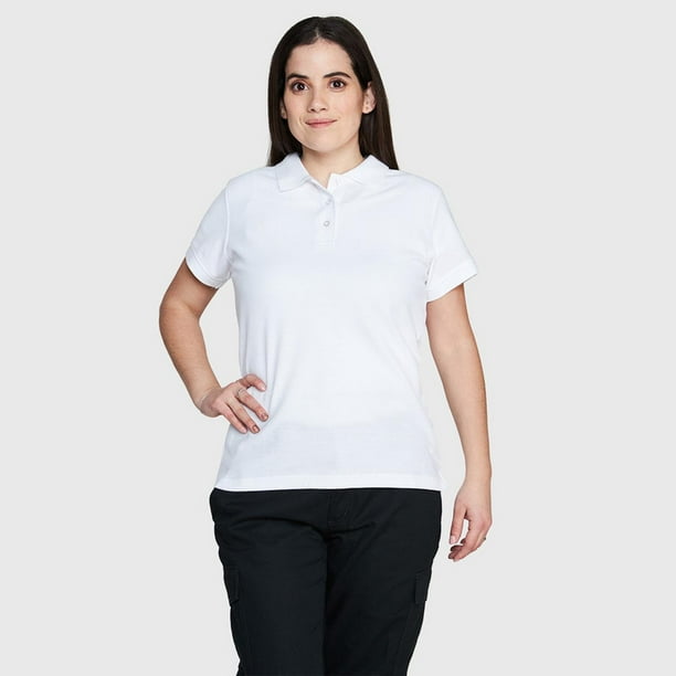 Polera Pique Tc Mc Mujer blanco 2XL