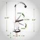 thumbnail image 2 of Grifo Homewerks Worldwide 3310-160-CH-B-Z con acabado cromado, 2 of 8