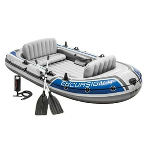 Intex - Bote Inflable Excursion 4 Set Capacidad 500 Kg