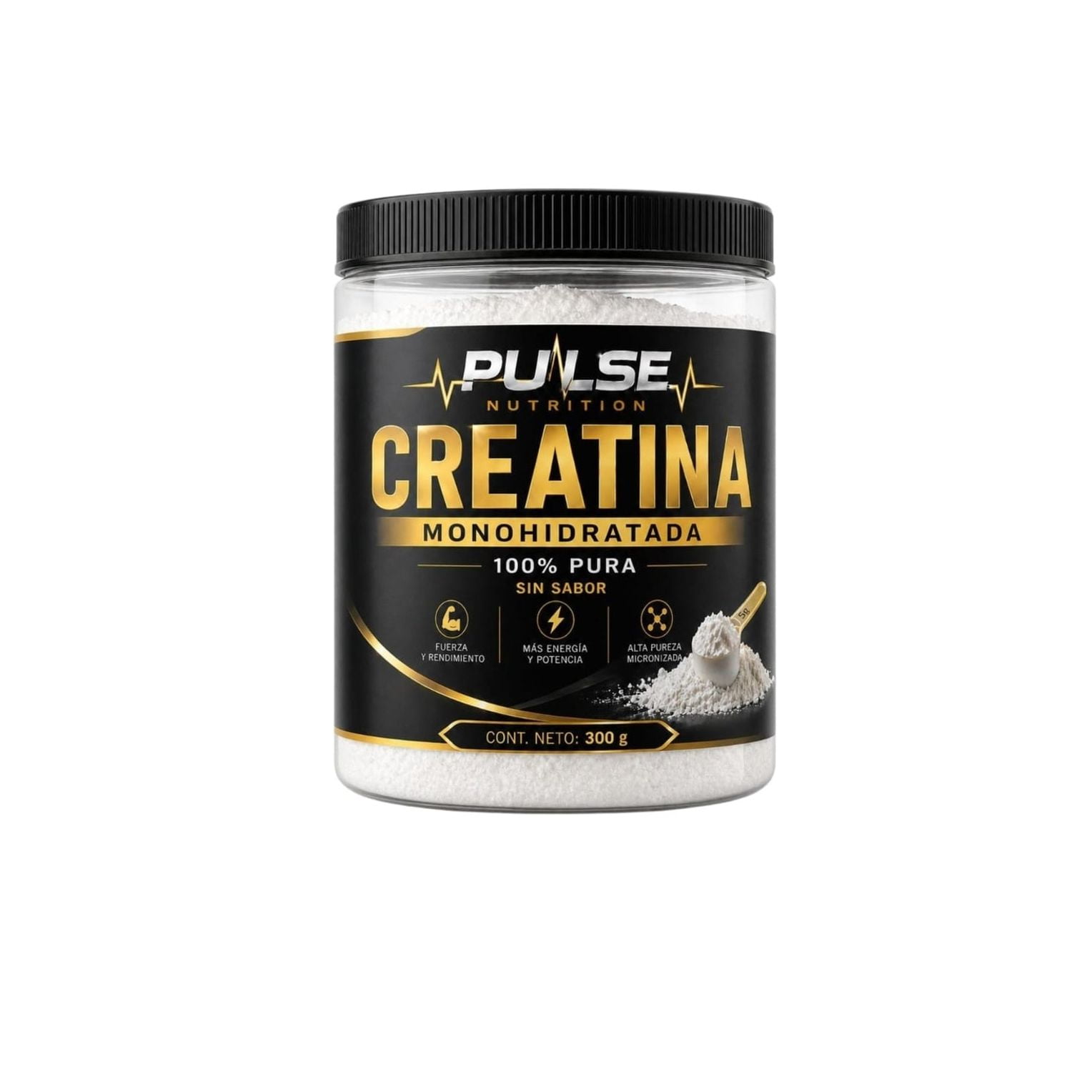 Creatina Monohidratada 300gr Sin Sabor - Pulse Nutrition