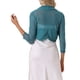 thumbnail image 3 of INSPIRE CHIC Bolero de Mujer Semi Transparente con Mangas 3/4 Cárdigan Corto Azul M, 3 of 5