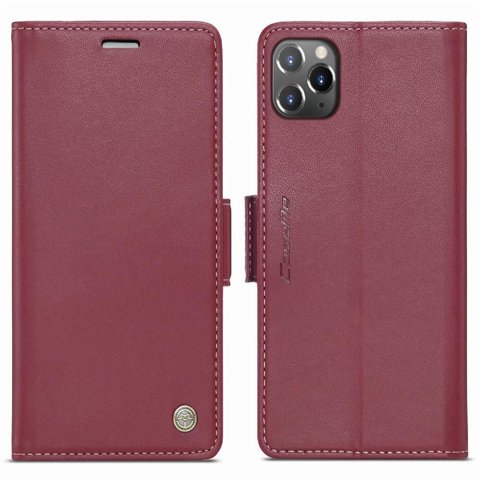 Caseme Tipo Cartera Iphone 11 Pro Con Cierre Magnético, Rfid, Tarjetero, Soporte, Carga Inalámbrica