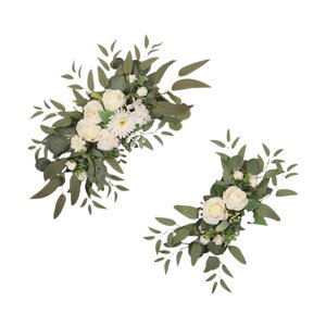 Magideal - 2 Uds. De Flores Artificiales Para Arco De Boda, Guirnalda Floral, Telón De Fondo Para Recepción De Boda, Guirnaldas De Centro De Mesa Para Decoración