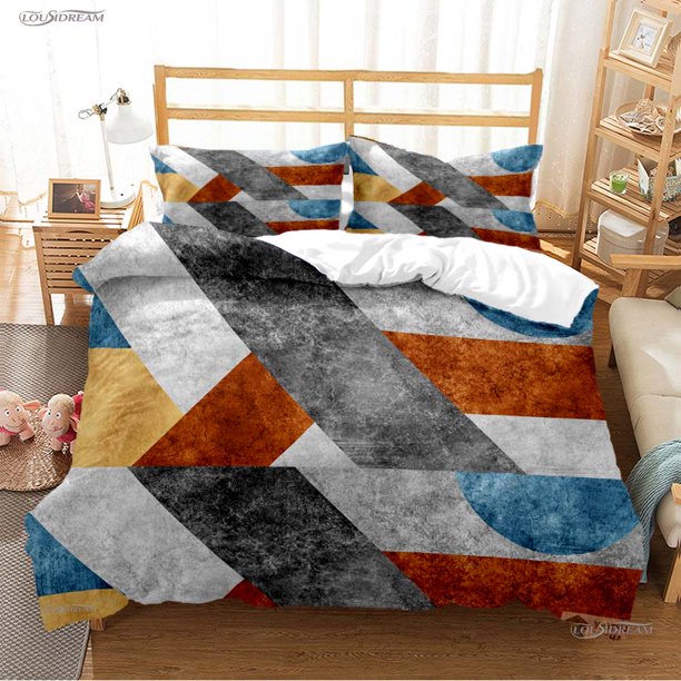 Nordic Modern Fashion Morandi Art Duvet Cover casal luxury Bedding Set Soft Quilt Cover and Pillowcases Single/Double/Queen/ Bed Sheets